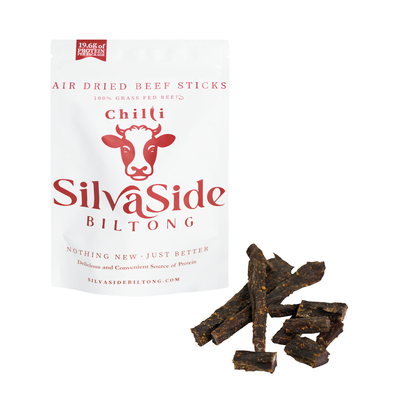 Grass-Fed Beef Biltong Sticks - Chilli or Traditional